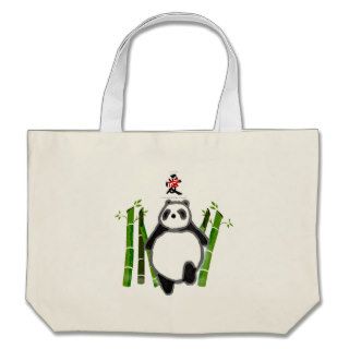 Cute panda ink drawing tote bag