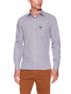 Micro Check Dress Shirt by Fred Perry