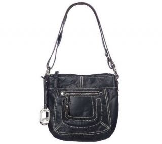 Tignanello Glazed Leather Convertible Crossbody Bag w/Front Pocket —