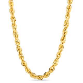 75mm Diamond Cut Rope Chain Necklace in 14K Gold   24   Zales