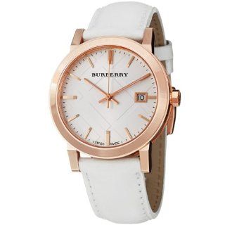 Burberry Men's BU9012 Large Check White Leather Strap Watch at  Men's Watch store.