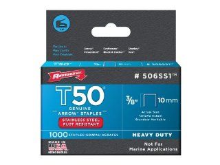 Arrow 506SS1 Genuine T50 Stainless Steel 3/8 Inch Staples, 1, 000 Pack   Finish Staples  
