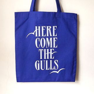 'here come the gulls' tote bag by hello dodo