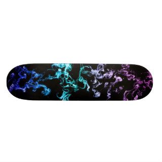 Smoke Pattern 2 on Black Skate Board