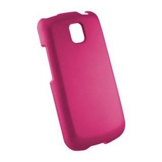 Icella FS LGP509 RPI Rubberized Hot Pink Snap On Cover for LG Optimus T P509 Cell Phones & Accessories