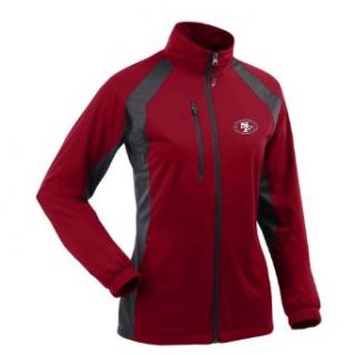 NFL Women's San Francisco 49Ers Rendition Desert Dry Jacket (Black/Gunmetal, Small)  Sports Fan Outerwear Jackets  Clothing