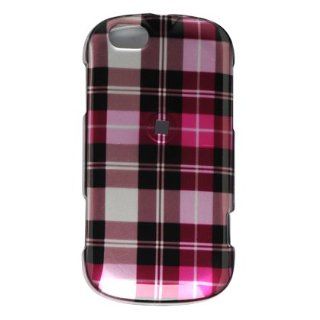 NEW PINK PLAID HARD CASE COVER FOR MOTOROLA CLIQ XT MB501 PHONE Cell Phones & Accessories