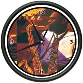 JAZZ CLUB Wall Clock music sax player bar lounge gift  