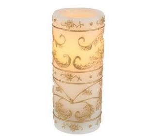 Candle Impressions Gold Leaf Flameless Candle w/ Timer —