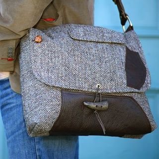 harris tweed vintage jacket manbag by catherine aitken