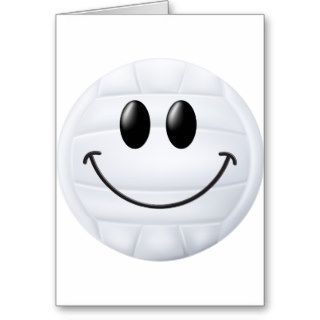 Volleyball Smiley Face.png Greeting Card
