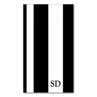 Classic Black White Vertical Lines Modern Generic Business Card