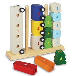 wooden sort and count city toy set by toys of essence