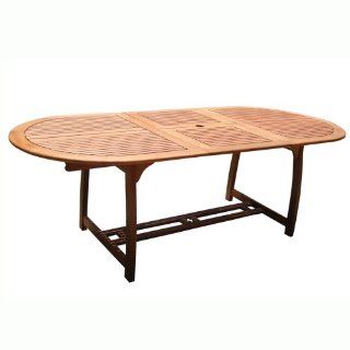 VIFAH V503 Outdoor Wood Extension Table with Butterfly (Discontinued by Manufacturer)  Patio Dining Tables  Patio, Lawn & Garden