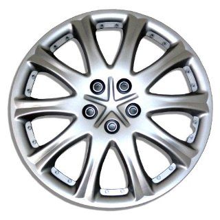 TuningPros WSC 503S15 Hubcaps Wheel Skin Cover 15 Inches Silver Set of 4 Automotive
