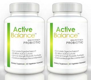 Active Balance (2 bottles)   Clinical Strength Probiotic supplement containing 50 billion CFU's (60 Capsules per Bottle) Health & Personal Care