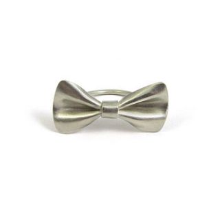 tweedledum silver bow tie ring by bug