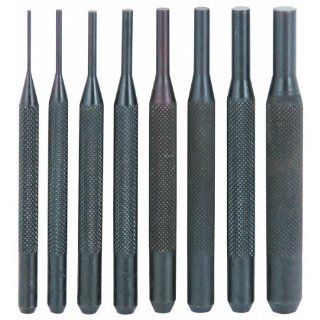 8 Piece Pin Punch Set 4 inch Long with Knurled Handle 1/16'', 3/32'', 1/8'', 5/32'', 3/16'', 7/32'', 1/4'', 5/16''   Hand Tool Pin Punches  
