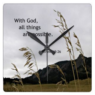 Matthew 1926 With God, all things are possible Wallclock