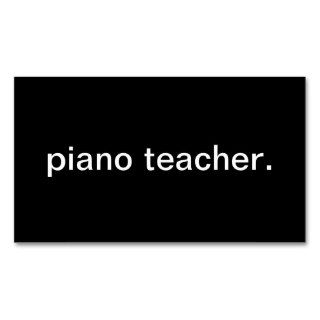 Piano Teacher Business Card Templates