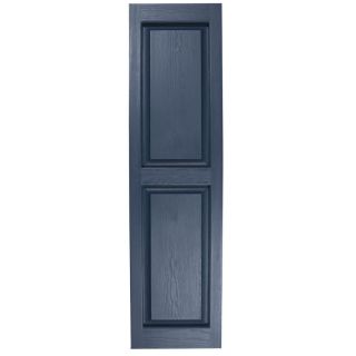 Severe Weather 2 Pack Midnight Blue Raised Panel Vinyl Exterior Shutters (Common 47 in x 15 in; Actual 46.5 in x 14.5 in)