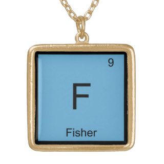 Fisher Name Chemistry Element Periodic Table Personalized Necklace