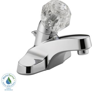Peerless Chrome 1 Handle 4 in Centerset WaterSense Bathroom Sink Faucet (Drain Included)