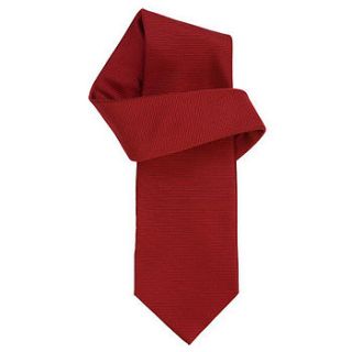 j&l's '7 fold' luxury silk men's tie red by james & longbourne
