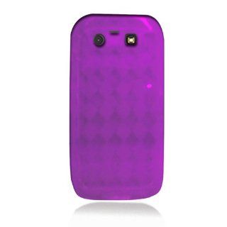 Blackberry 9860/9850 Torch /9570 Monaco Tpu Case Transparent Checker Purple505 Cell Phones & Accessories