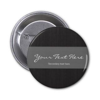 Dark woodgrain & Grey Customizable Button