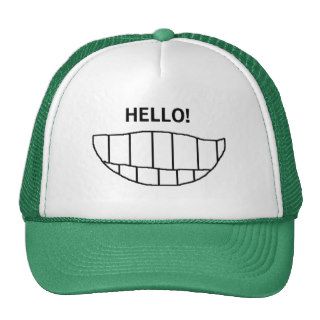 SMILE  HELLO   hat
