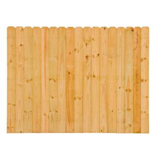Pine Dog Ear Pressure Treated Wood Fence Picket Panel (Common 6 ft x 8 ft; Actual 6 ft x 8 ft)