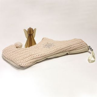 cable knit christmas stocking by lindsay interiors