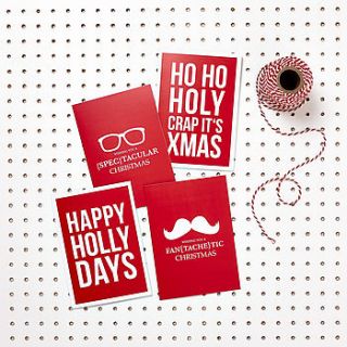 decidedly different christmas card pack by doodlelove
