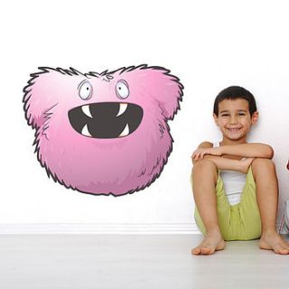 puffball creature vinyl wall sticker by oakdene designs