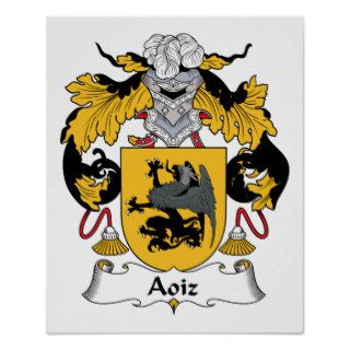 Aoiz Family Crest Print