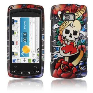 KOI FISH & SKULL / KEEP FAITH Hard Plastic Tattoo Design Case for LG Ally VS740 + Car Charger Cell Phones & Accessories