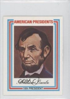 Abraham Lincoln (Trading Card) 1974 Panographics American Presidents #16 Entertainment Collectibles