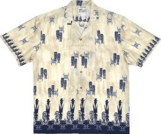 Tiki Border Hawaiian Shirt in Brown at  Mens Clothing store
