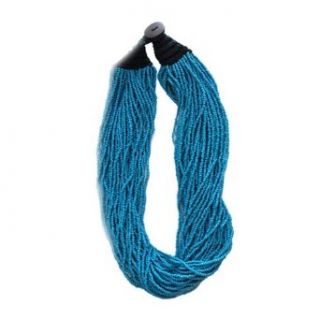 Teal Macrame Necklace Clothing