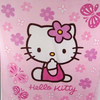 Hello Kitty Plush Bedding Throw Blanket Quilt Pink  