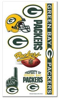 Green Bay Packers NFL Temporary Tattoos (10 Tattoos) Sports & Outdoors