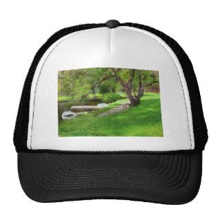 William Chase Bank of a Lake in Central Park Trucker Hat