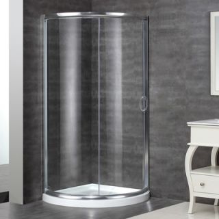 Aston Neo Angle Door Round Shower Enclosure with Shower Base