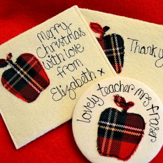 tartan teacher mirror gift by sew very english