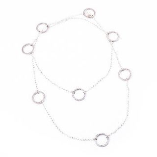 silver hoops necklace by francesca rossi designs