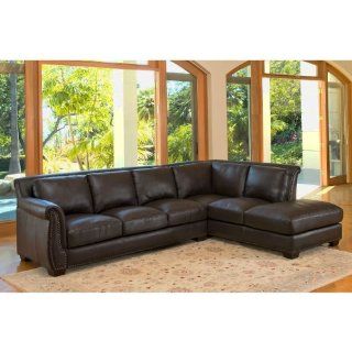 Shop Lancaster Top Grain Leather Sectional By Abbyson Living at the  Furniture Store