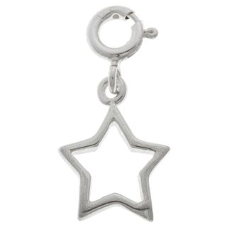 Sterling Silver Star Outline Charm Silver Charms