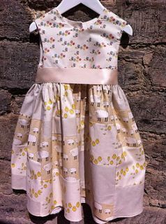 patchwork farmyard girls dress by lola smith designs