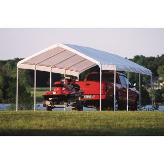 ShelterLogic Super Max 12Ft.W Commercial Canopy — 26ft.L x 12ft.W x 9ft. 8in.H, 2in. Frame, 10-Leg, Model# 25770  Super Max   2in. Dia. Frame Canopies